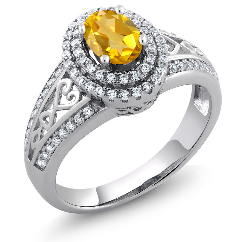 Citrine - November_7_Ring in 925 Sterling Silver