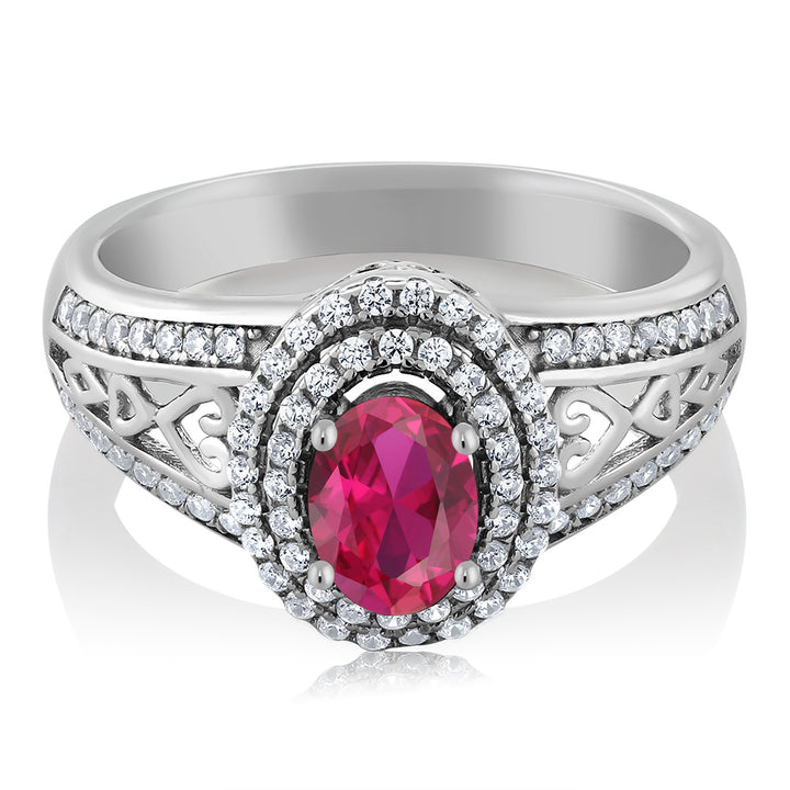 Created Ruby - July_5_Ring in 925 Sterling Silver