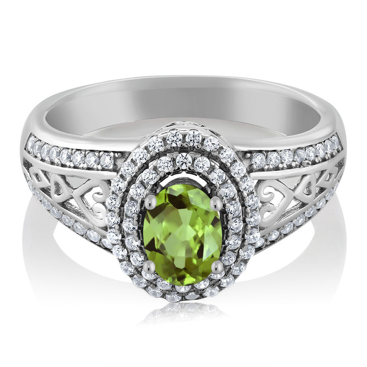 Peridot - August_5_Ring in 925 Sterling Silver
