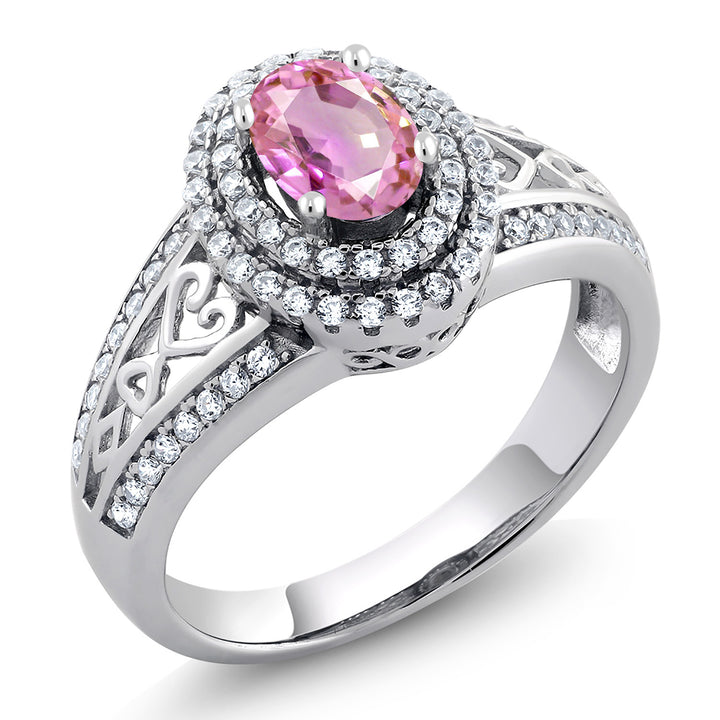 Pink Sapphire - September_5_Ring in 925 Sterling Silver