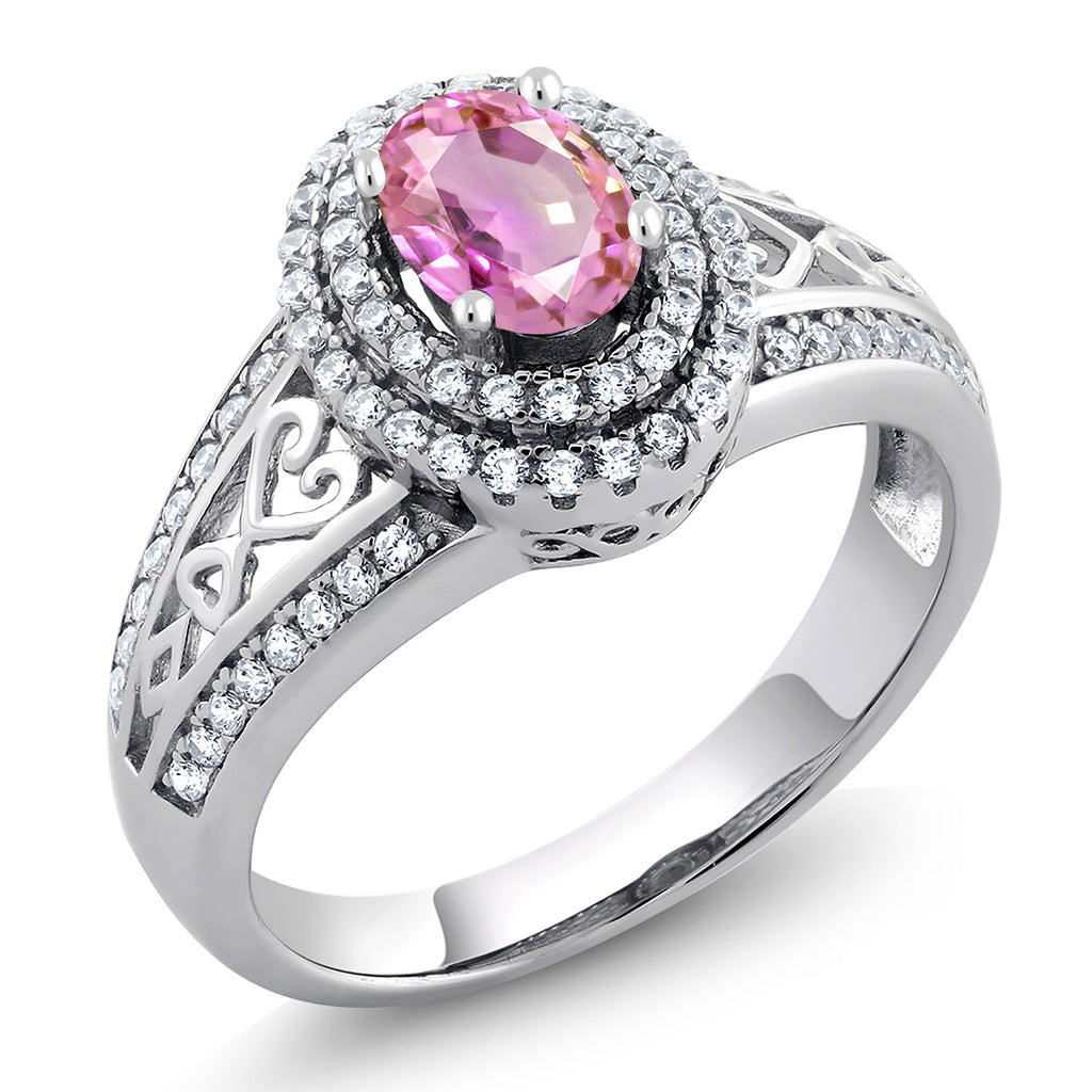 Pink Sapphire - September_7_Ring in 925 Sterling Silver