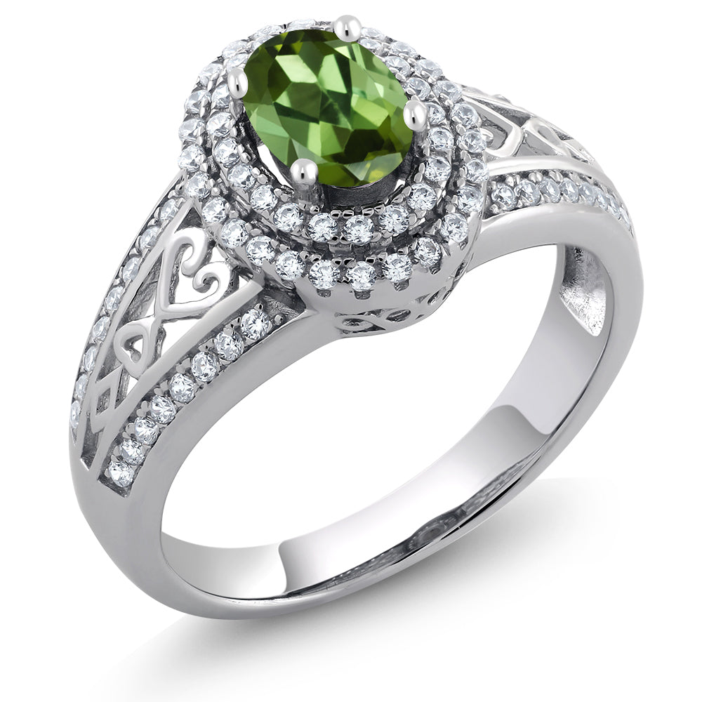 Green Tourmaline - October_5_Ring in 925 Sterling Silver