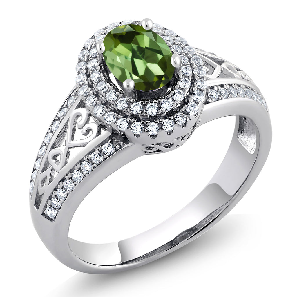Green Tourmaline - October_7_Ring in 925 Sterling Silver