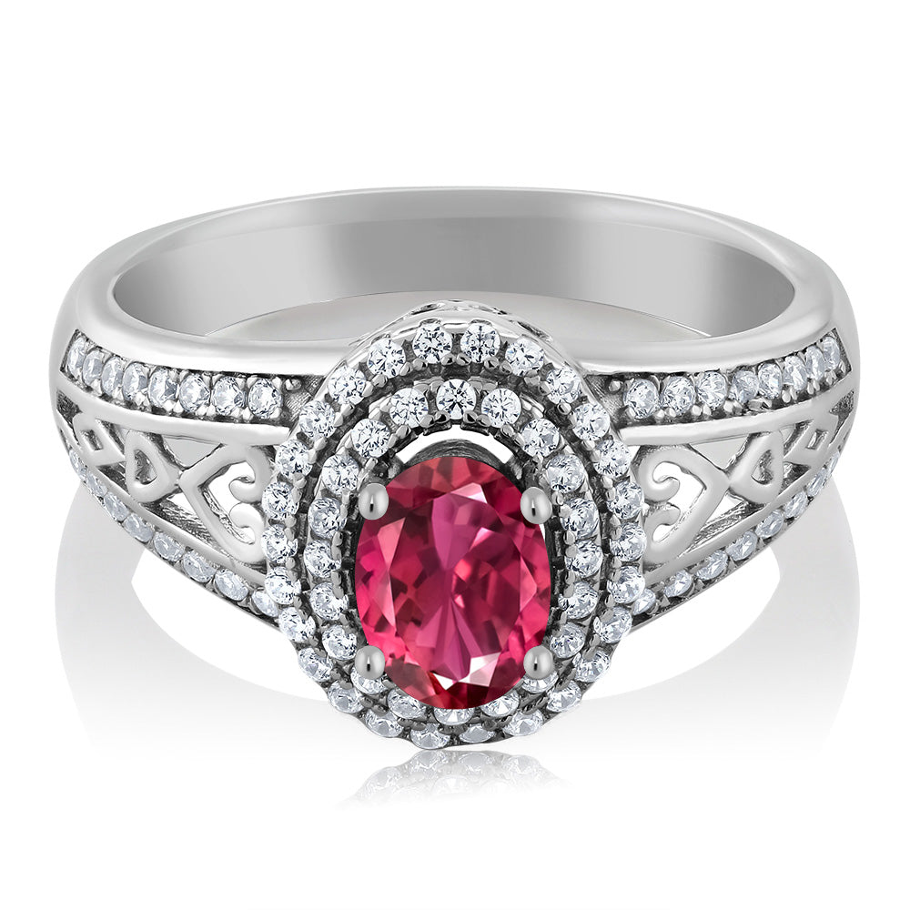 Pink Tourmaline - October_6_Ring in 925 Sterling Silver