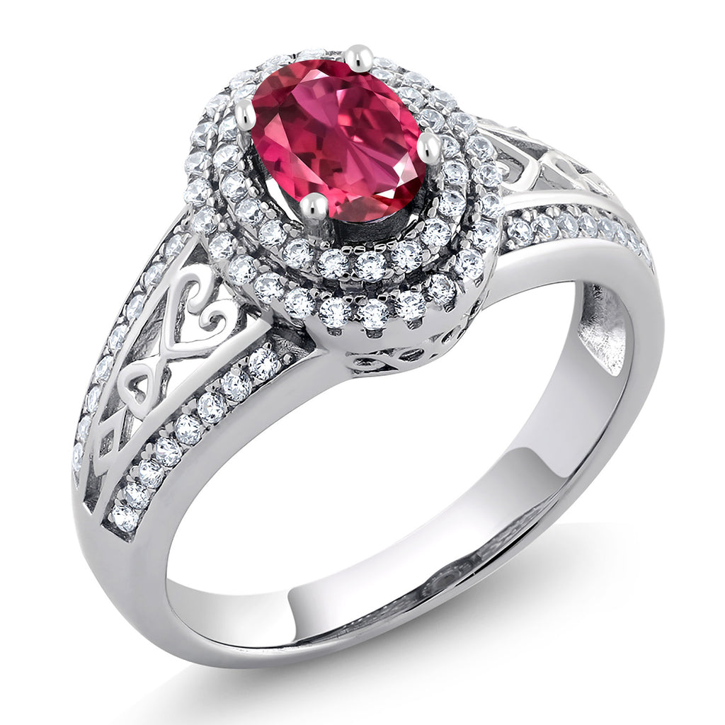 Pink Tourmaline - October_7_Ring in 925 Sterling Silver