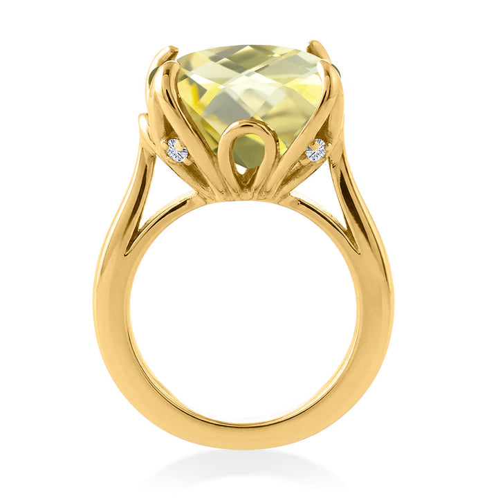 Ring in 925 Yellow Gold Plated Silver