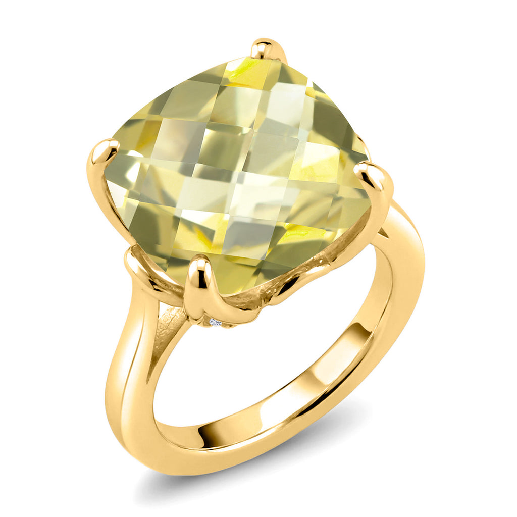 5_Ring in 925 Yellow Gold Plated Silver