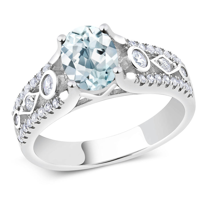 Aquamarine_5_Ring in 925 Sterling Silver