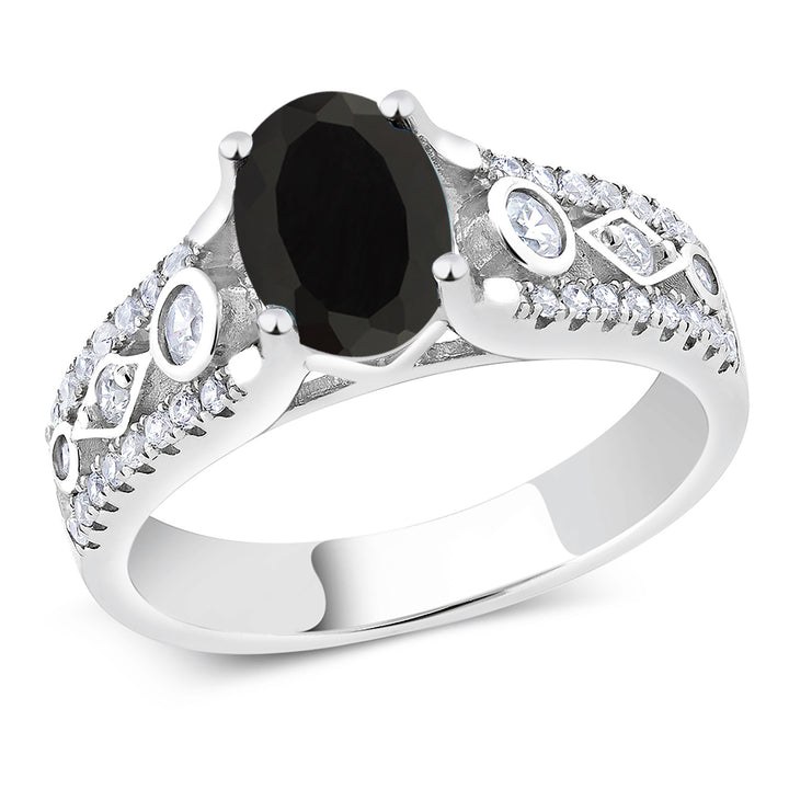 Onyx_5_Ring in 925 Sterling Silver