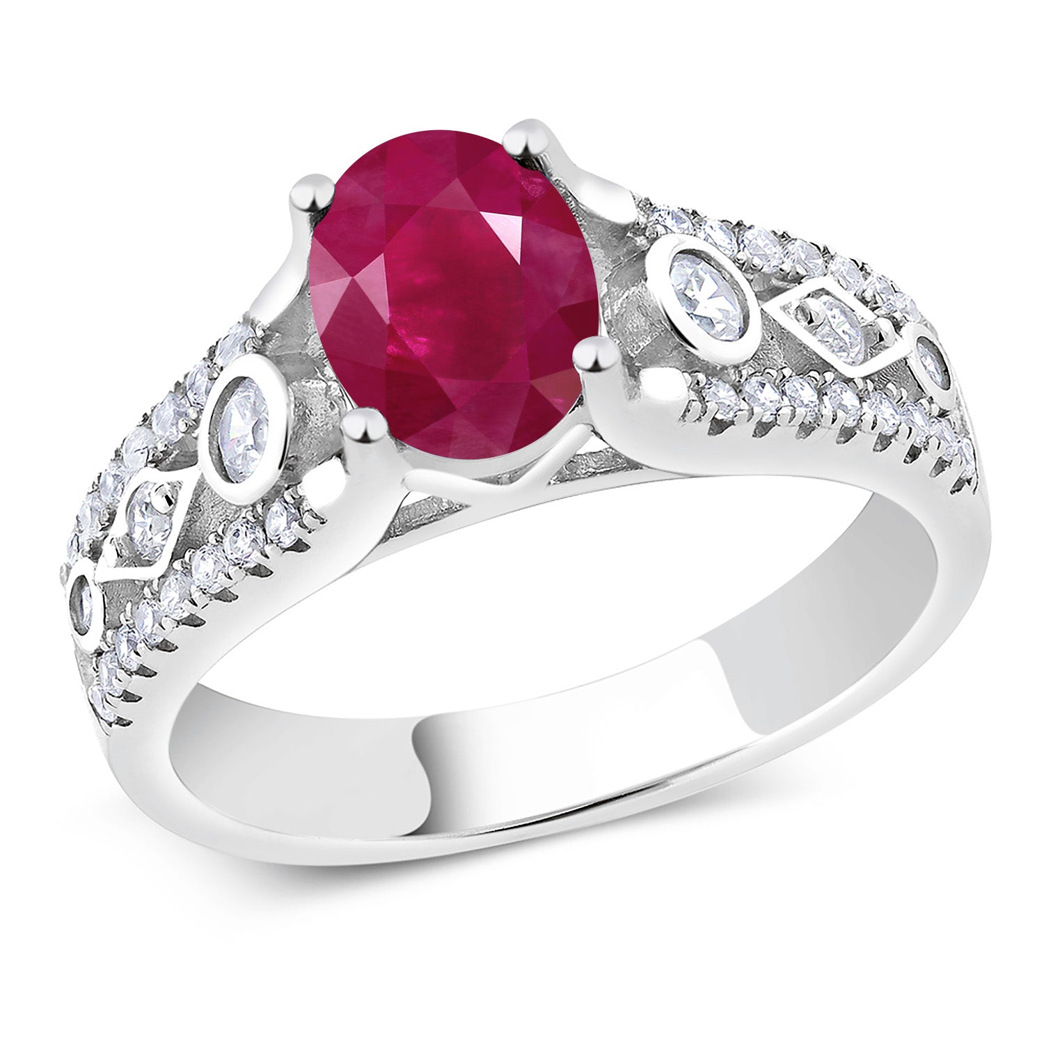 Ruby - July_5_Ring in 925 Sterling Silver