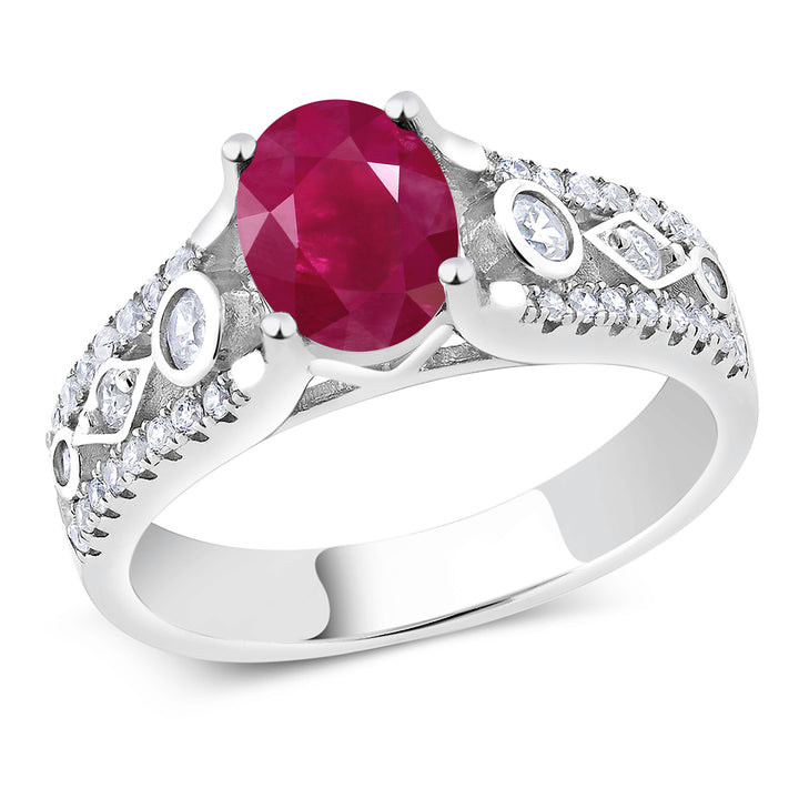 Ruby - July_5_Ring in 925 Sterling Silver