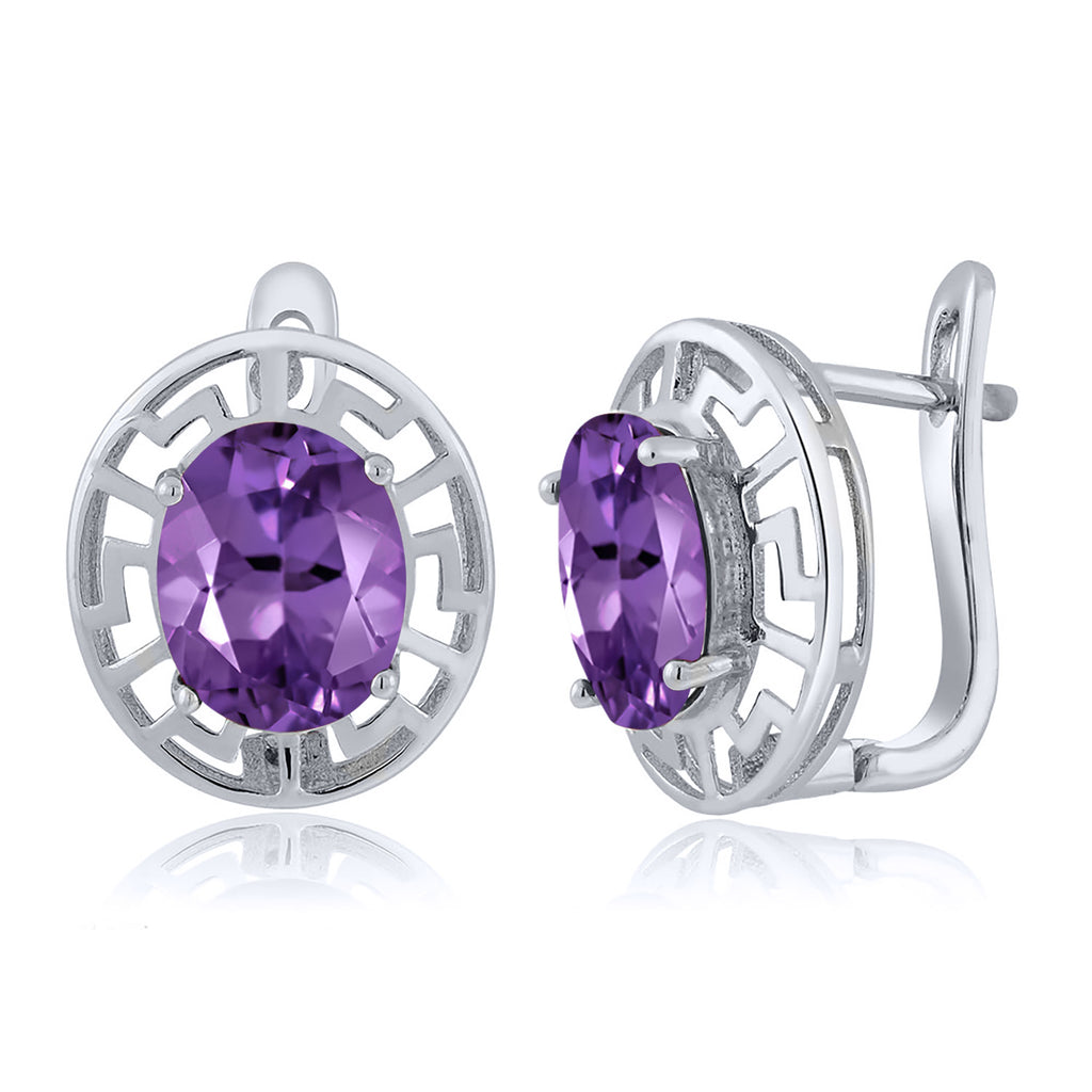 Amethyst - February_Earrings in 925 Sterling Silver