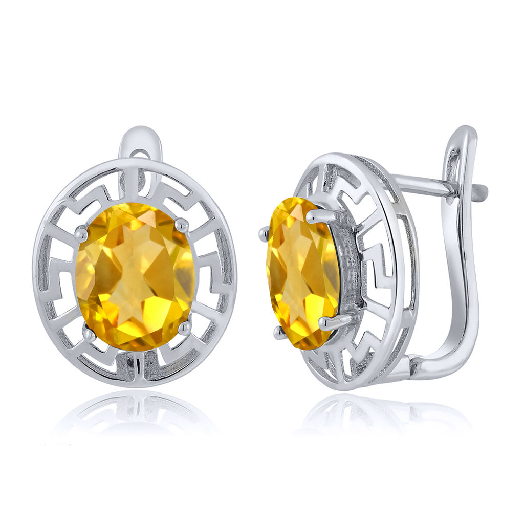 Citrine - November_Earrings in 925 Sterling Silver