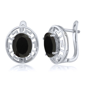 Onyx - December_Earrings in 925 Sterling Silver