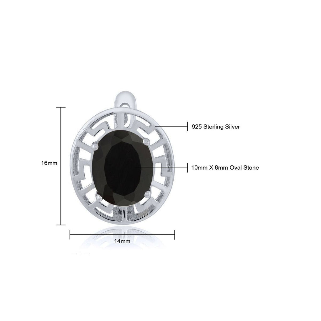 Onyx - December_Earrings in 925 Sterling Silver