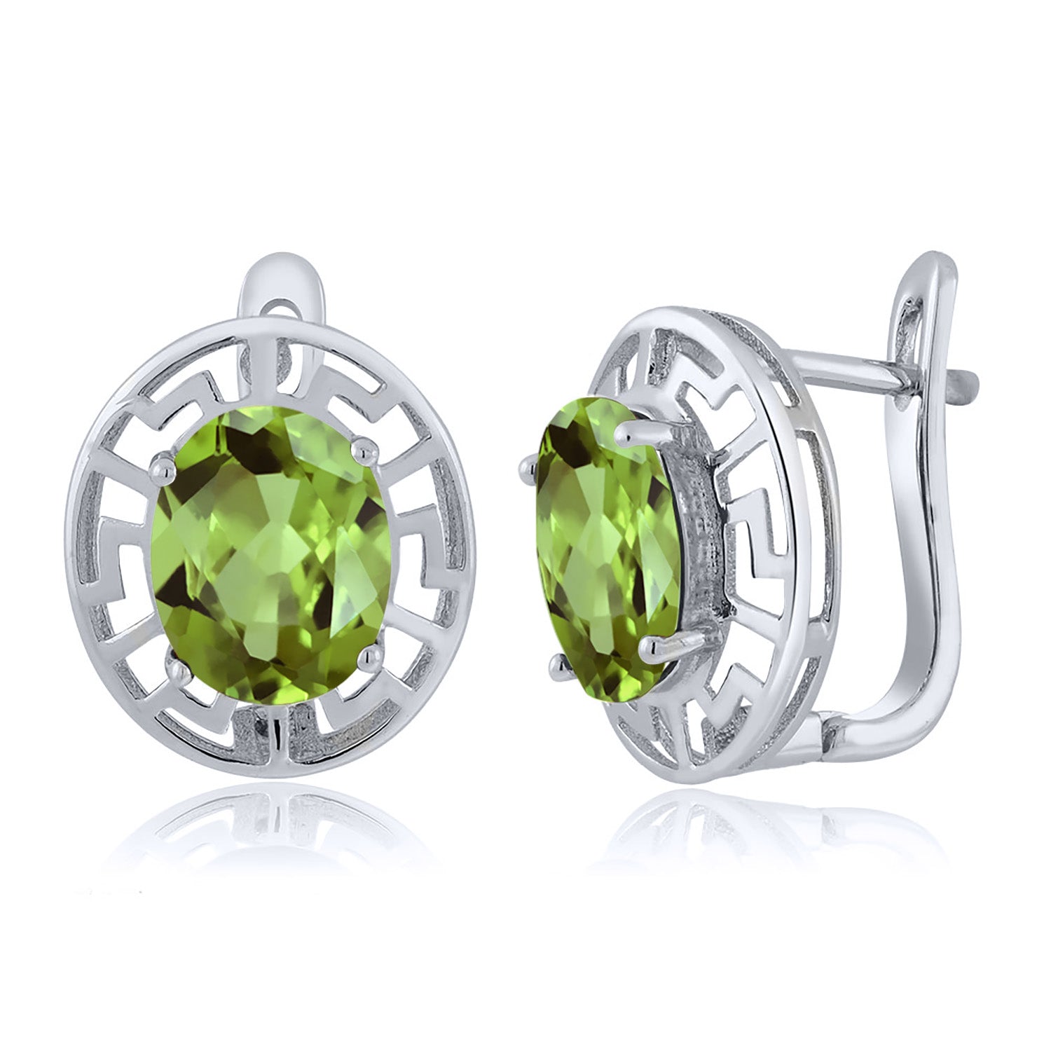 Peridot - August_Earrings in 925 Sterling Silver