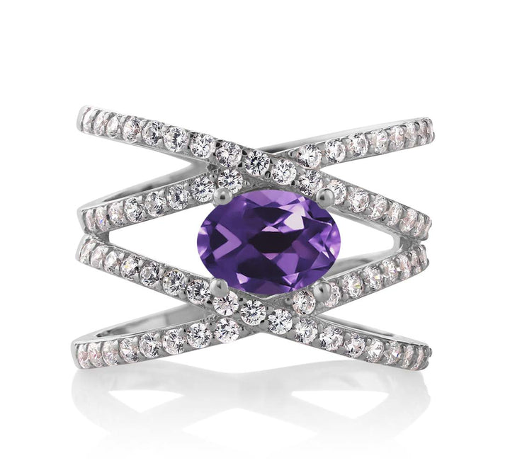 Amethyst_5_Ring in 925 Sterling Silver