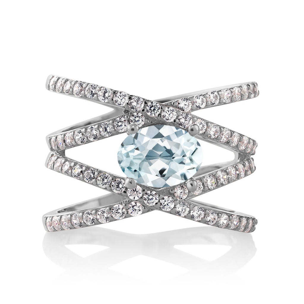 Aquamarine_9_Ring in 925 Sterling Silver