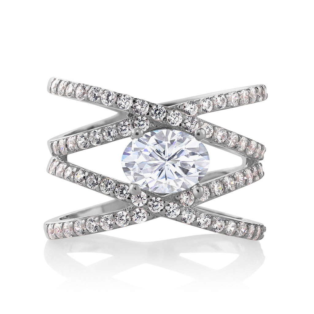 White Moissanite_6_Ring in 925 Sterling Silver