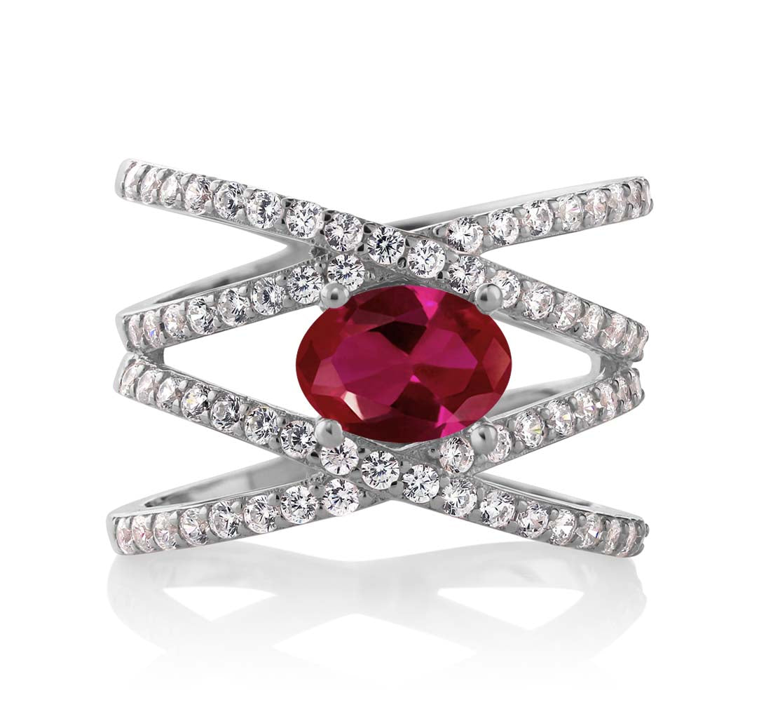 Created Ruby - July_6_Ring in 925 Sterling Silver
