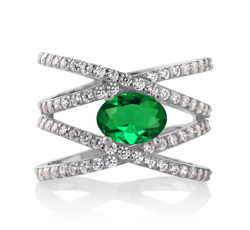 Nano Emerald_8_Ring in 925 Sterling Silver