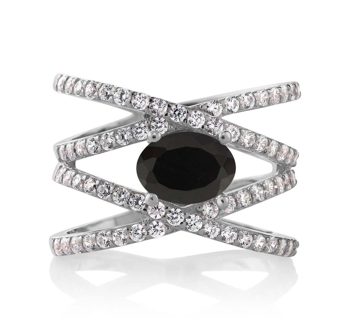 Onyx_5_Ring in 925 Sterling Silver