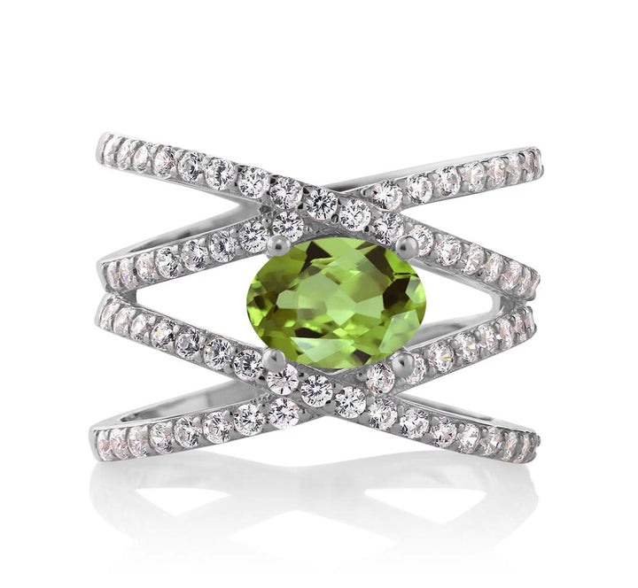 Peridot_5_Ring in 925 Sterling Silver