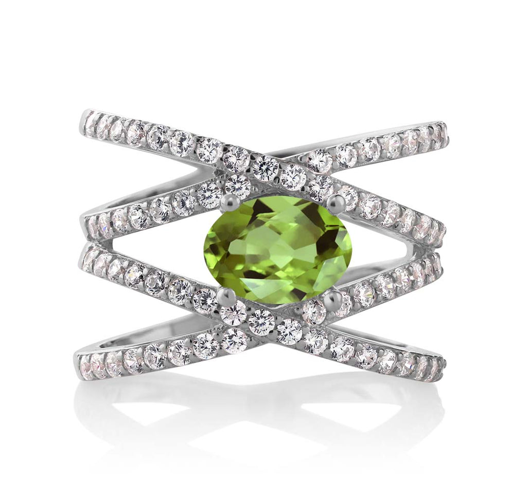 Peridot_5_Ring in 925 Sterling Silver