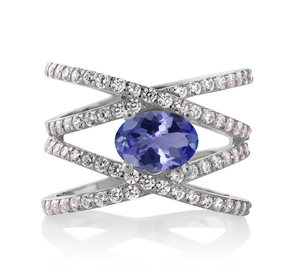 Tanzanite_8_Ring in 925 Sterling Silver