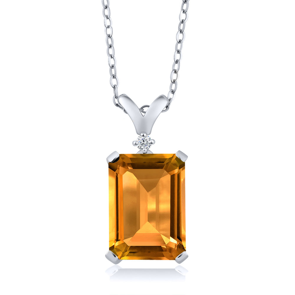 Citrine - November_Pendant in 925 Sterling Silver