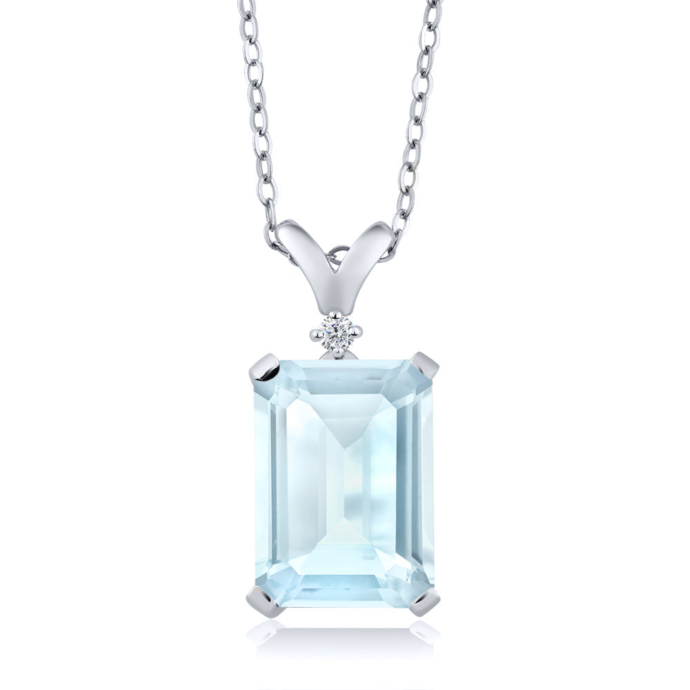 Sky Blue Topaz - November_Pendant in 925 Sterling Silver