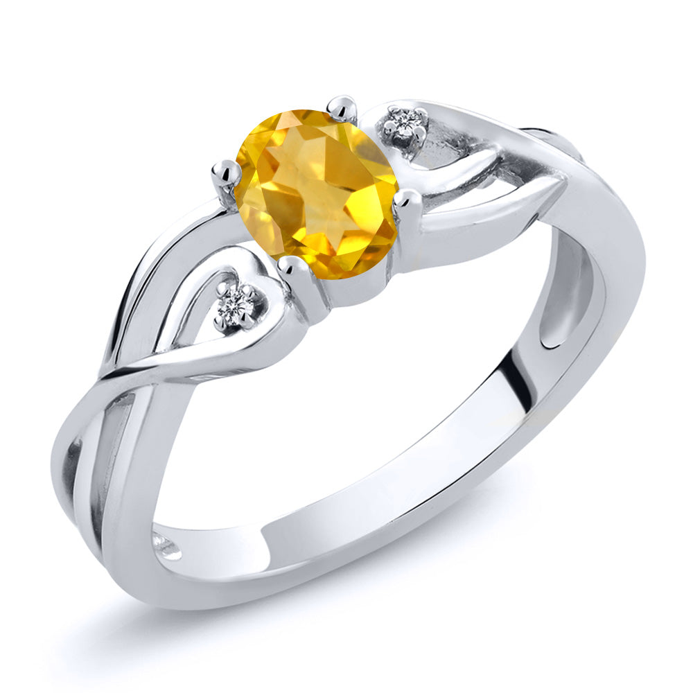 Citrine - November_5_Ring in 925 Sterling Silver