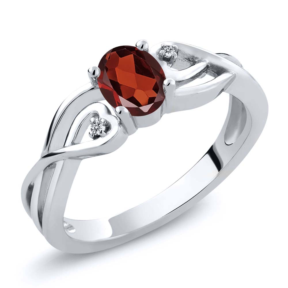 Garnet - January_5_Ring in 925 Sterling Silver