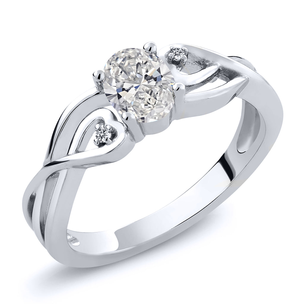 White Lab Grown Diamond - April_7_Ring in 925 Sterling Silver