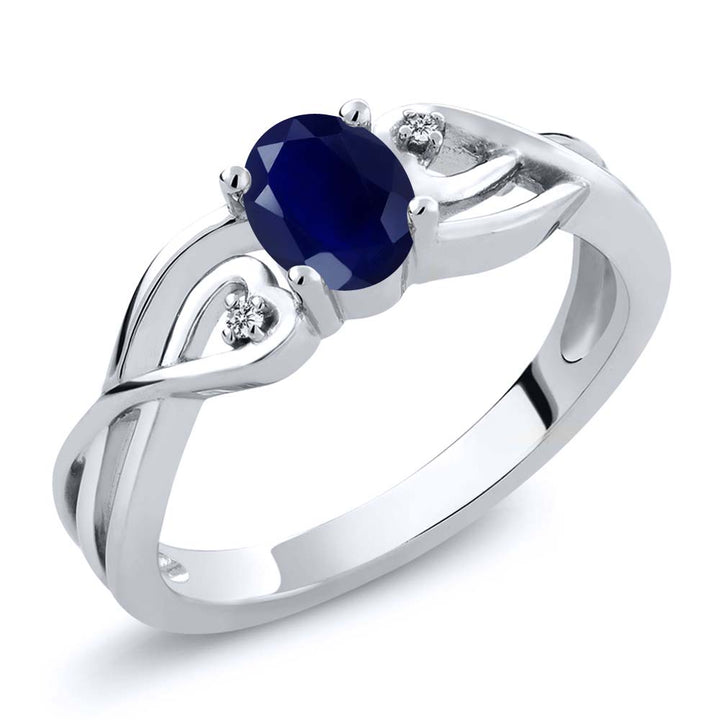 Blue Sapphire - September_5_Ring in 925 Sterling Silver