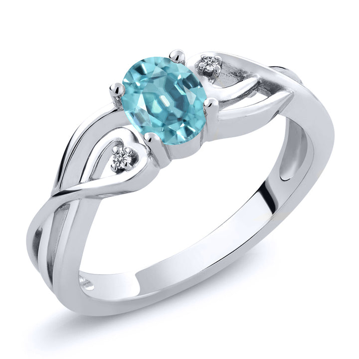 Blue Zircon_5_Ring in 925 Sterling Silver