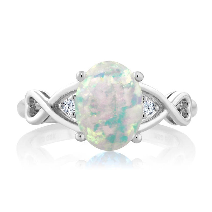 White_5_Ring in 925 Sterling Silver