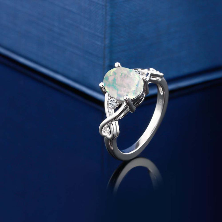 White_5_Ring in 925 Sterling Silver