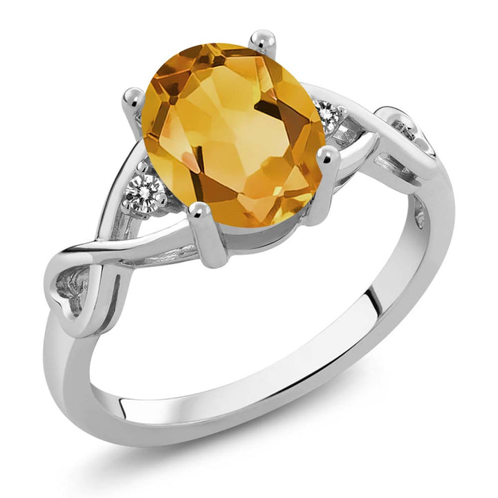 Citrine_5_Ring in 925 Sterling Silver