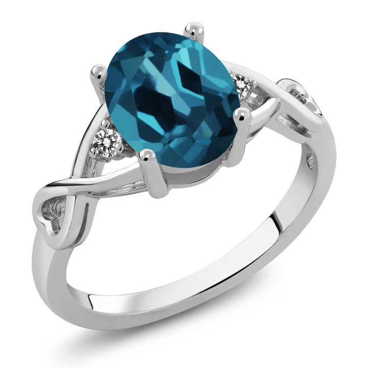 London Blue Topaz_7_Ring in 925 Sterling Silver