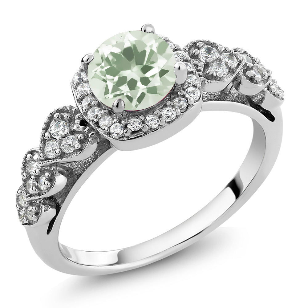 Prasiolite_9_Ring in 925 Sterling Silver