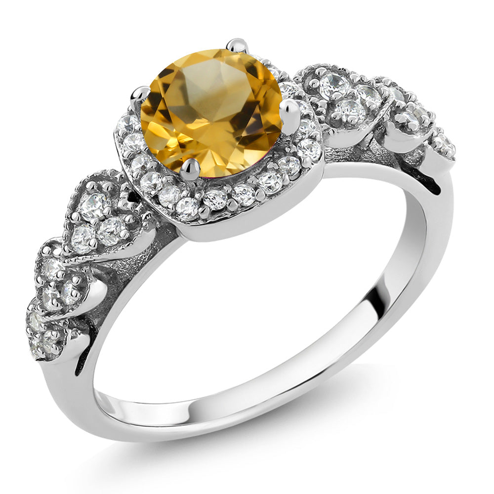 Citrine - November_8_Ring in 925 Sterling Silver