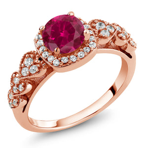 Created Ruby_5_Ring in 925 Rose Gold Plated Silver