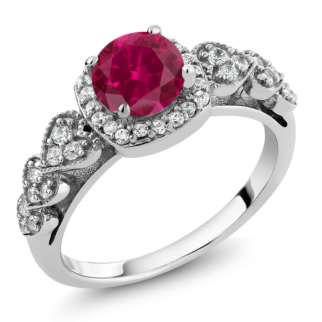 Created Ruby - July_9_Ring in 925 Sterling Silver