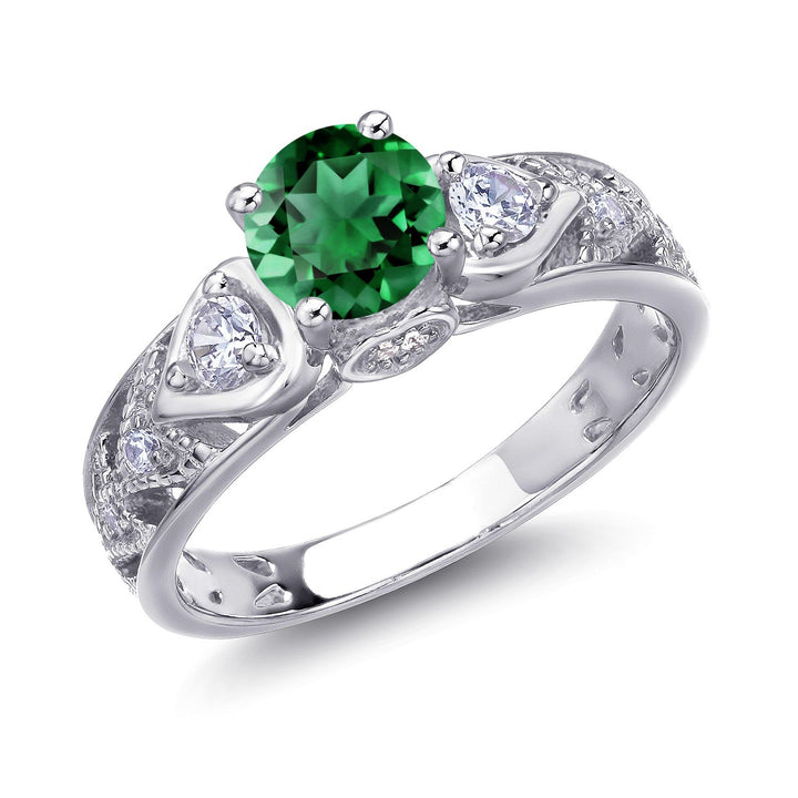 Nano Emerald - May_5_Ring in 925 Sterling Silver