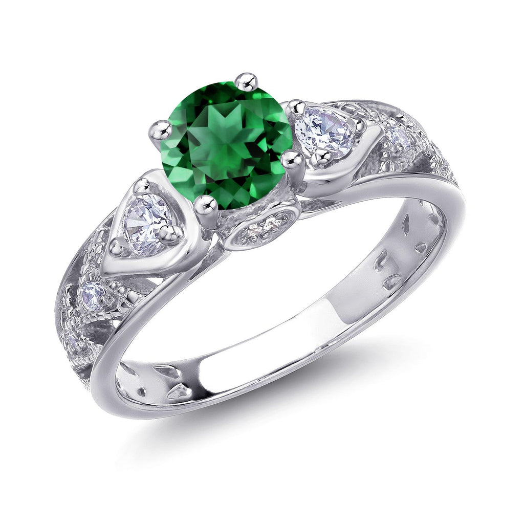 Nano Emerald - May_8_Ring in 925 Sterling Silver