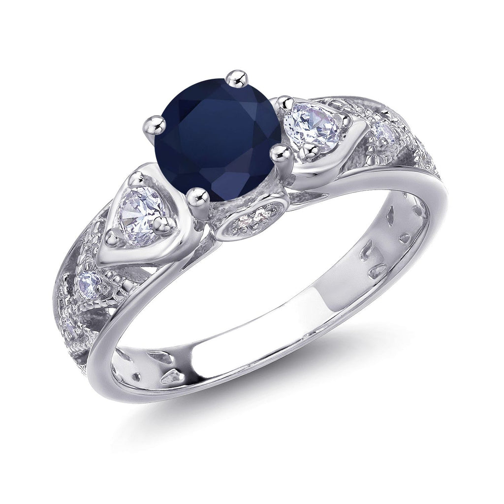 Blue Sapphire - September_5_Ring in 925 Sterling Silver