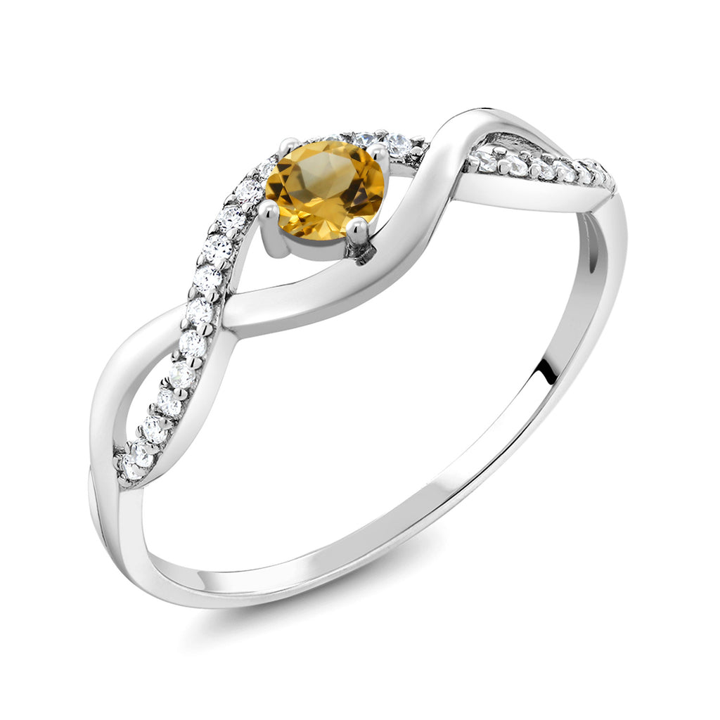Citrine_7_Ring in 925 Sterling Silver