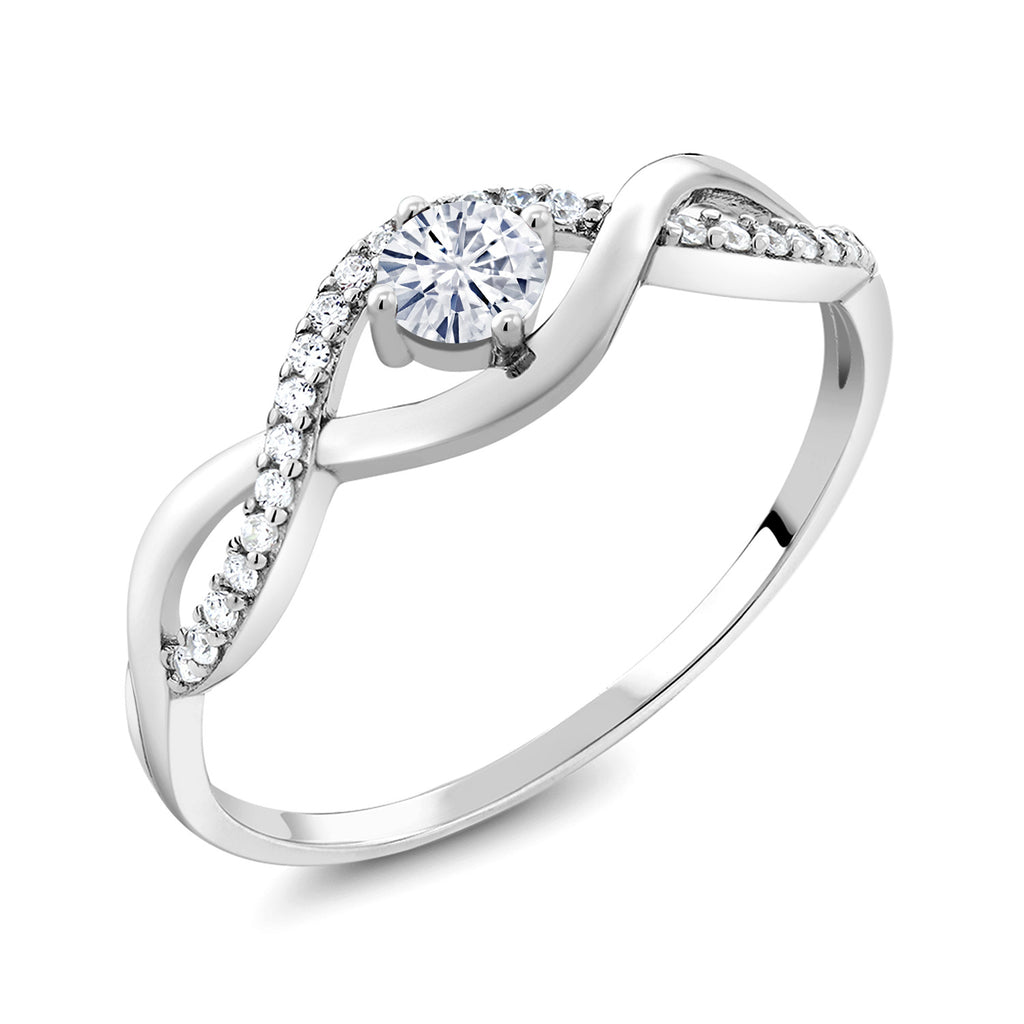Moissanite_8_Ring in 925 Sterling Silver