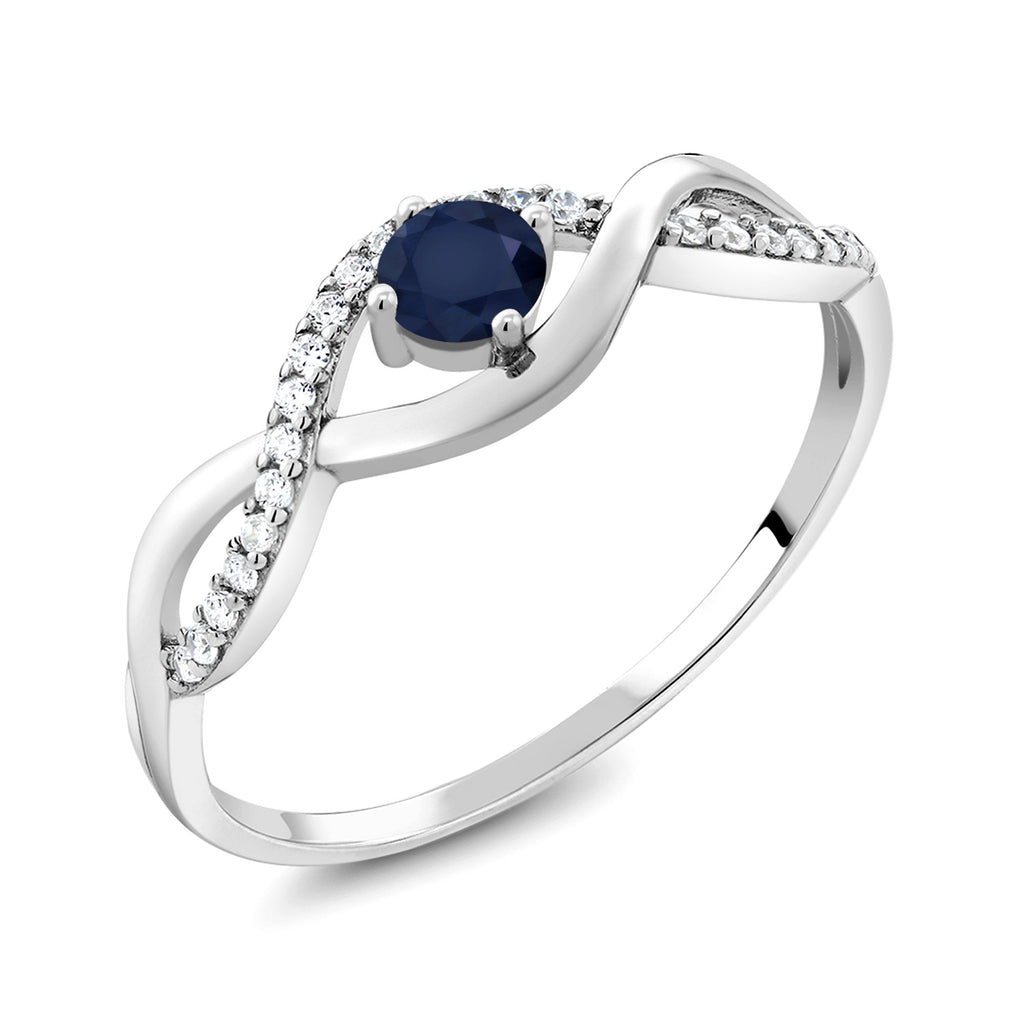 Sapphire_5_Ring in 925 Sterling Silver